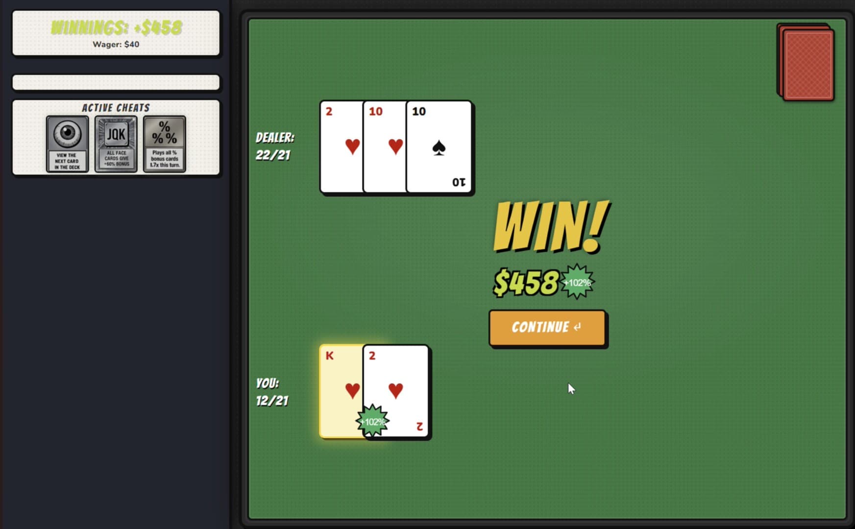 Blackjack: CHEAT THE HOUSE! screenshot 1
