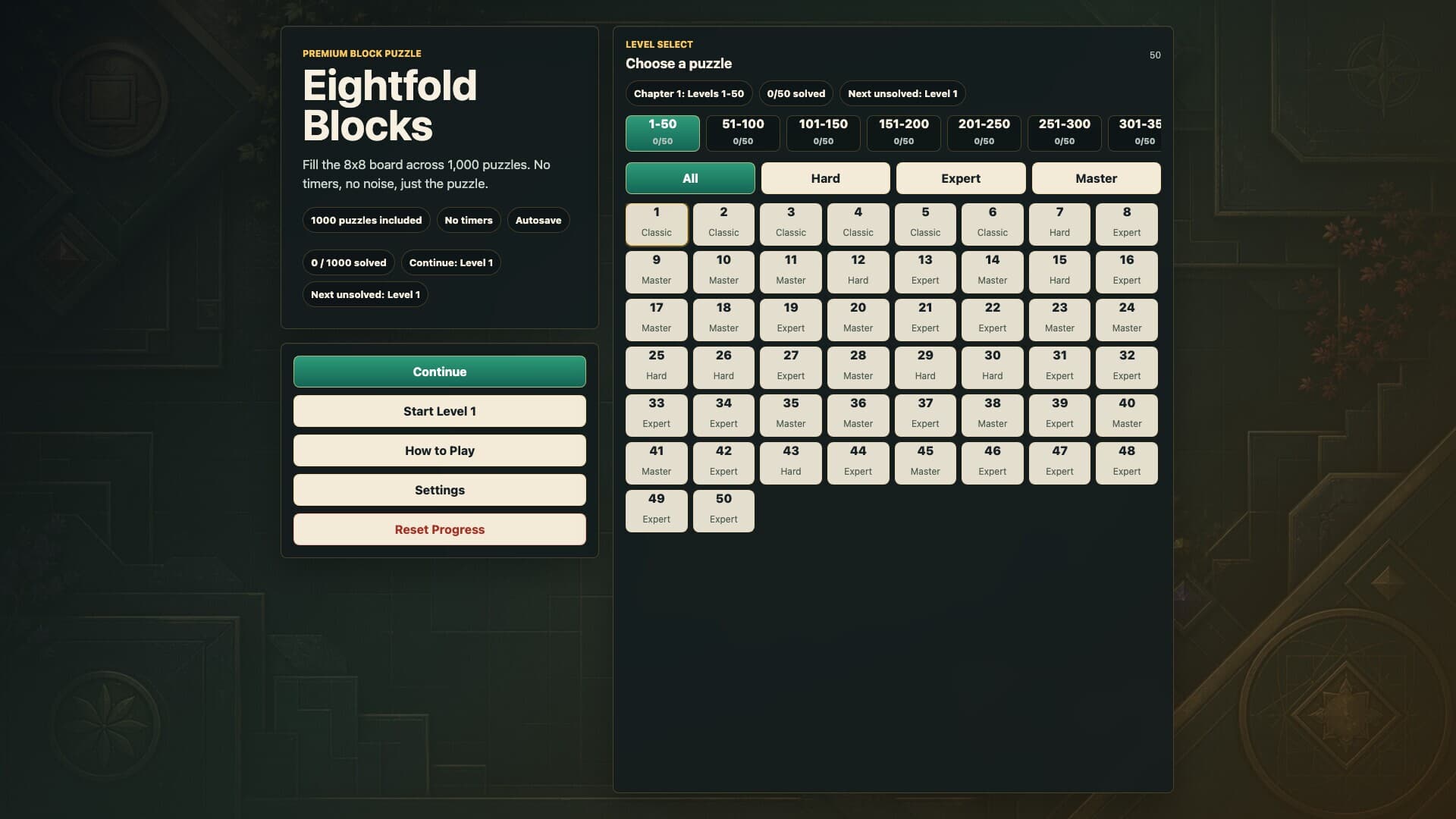 Eightfold Blocks