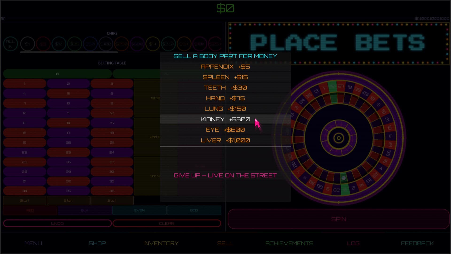 Gambillion screenshot 1