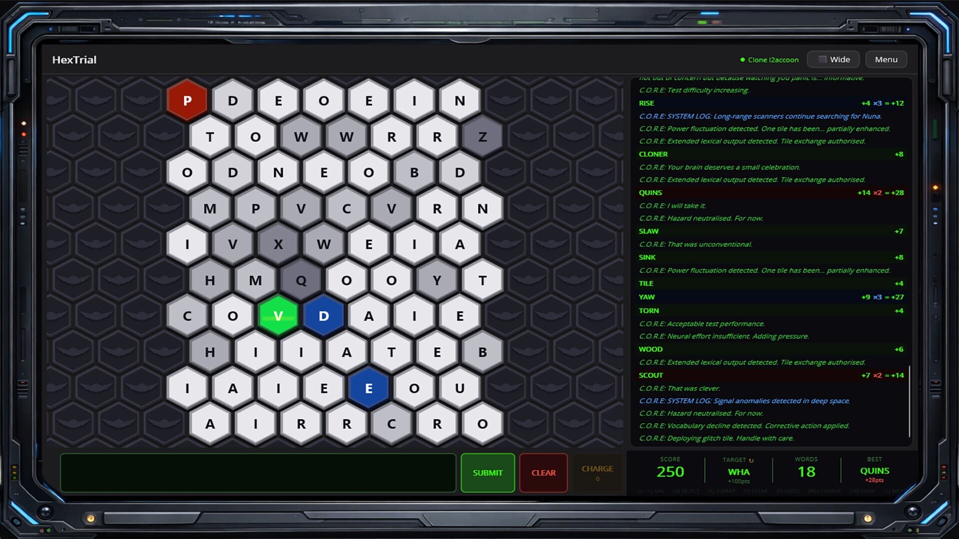 HexTrial A C.O.R.E. Cognitive Test screenshot 1
