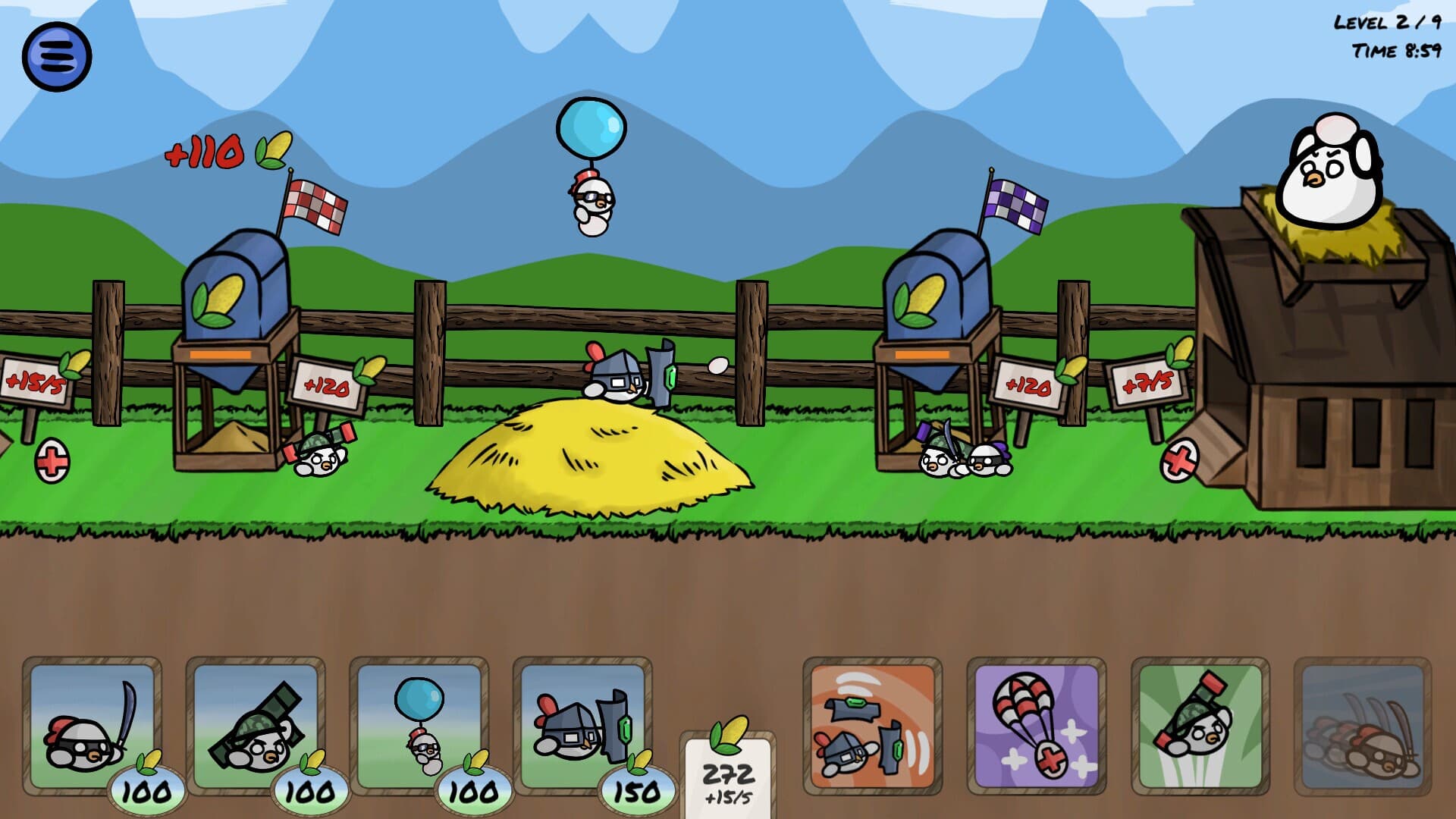 Hungry Chicks - Battle Farm screenshot 1