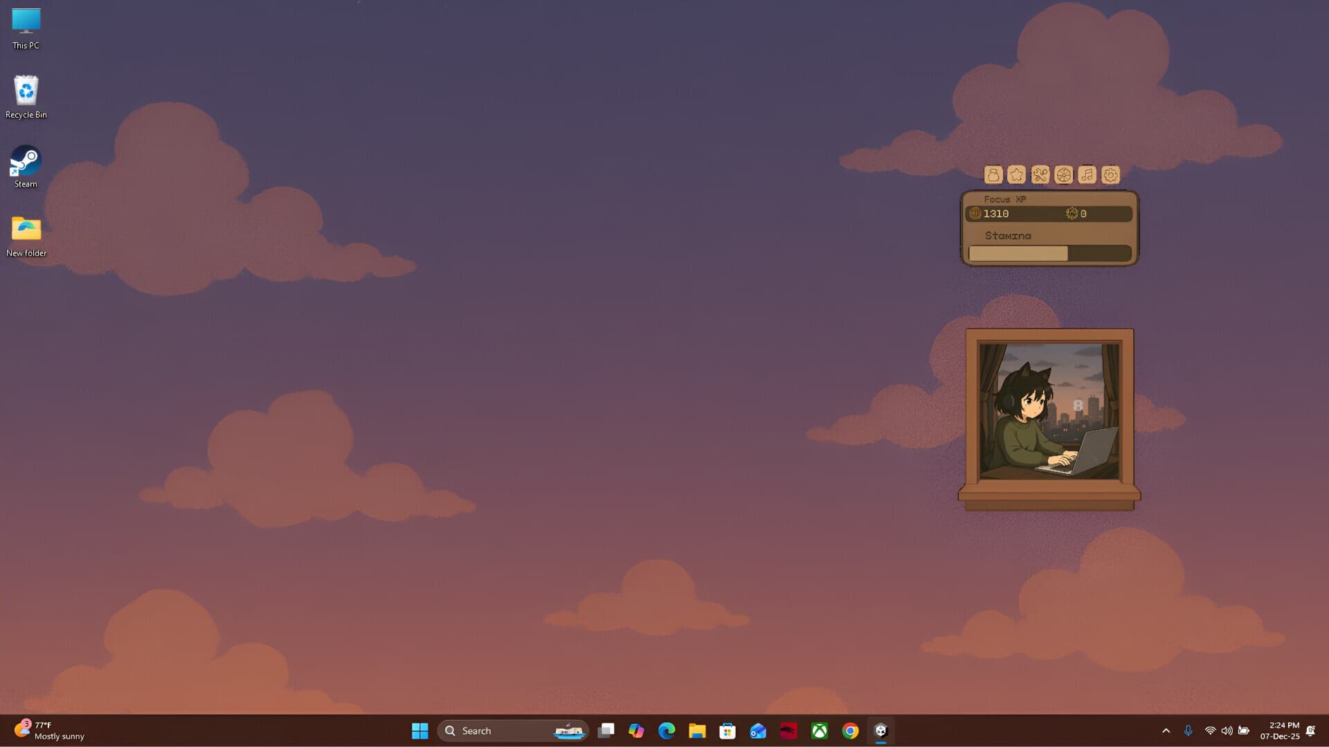 Lofi Neko Girl: Idle Companion screenshot 1