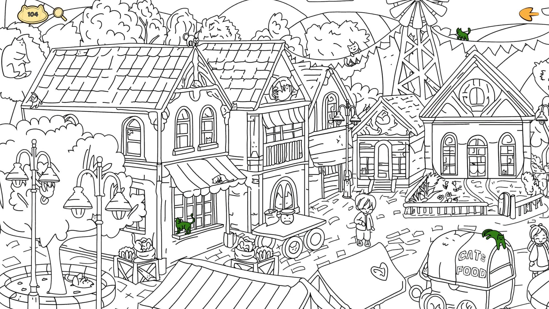 Small Town Filled With Cats
